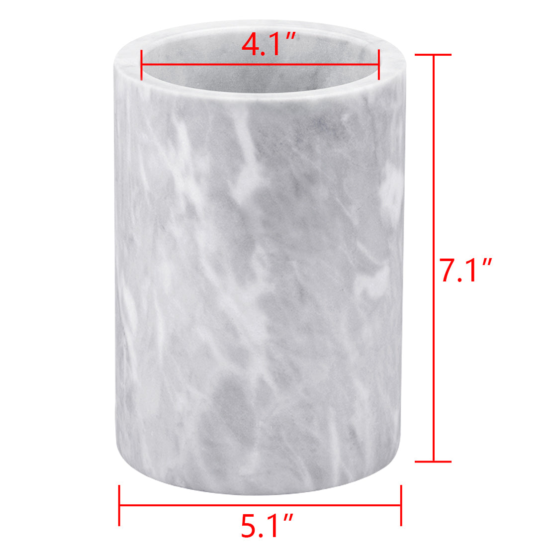 Linkidea Natural Marble Wine Cooler, Elegant Wine Insulation Bucket for Bottles, Gift for Wine Enthusiasts, Ideal for Gatherings and Events (White)