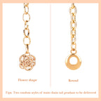 Plus Size Chain Belt for Women, Gold Rose Metal Fashion Belly Waist Chain, Max 69 Inch Adjustable Chunky Body Accessory (XXXL)