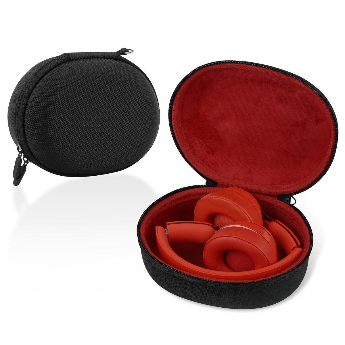 Linkidea Headphones Carrying Case Compatible with Beats Solo Pro, Solo 4, Solo 3, Solo 2, Replacement Protective Hard Shell Travel Bag (Black)