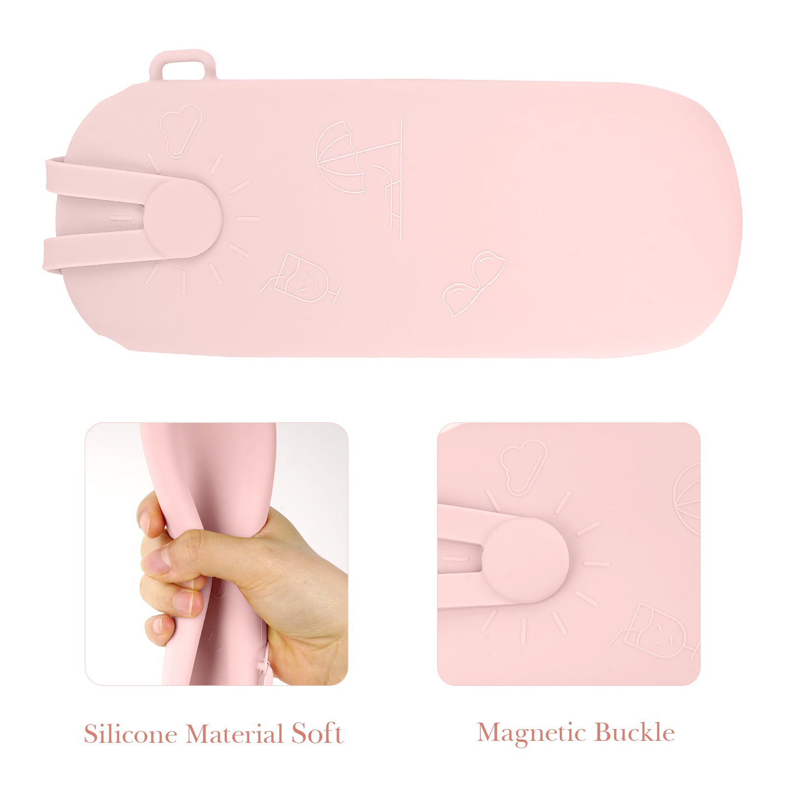 Extra Large Sunglasses Pouch Case, Silicone Oversized Sun Glasses Organizer Soft Bag Compatible with Gucci GG0595S GG0875S GG0351S GG1087S Versace VE4395 (XXL, Pink)