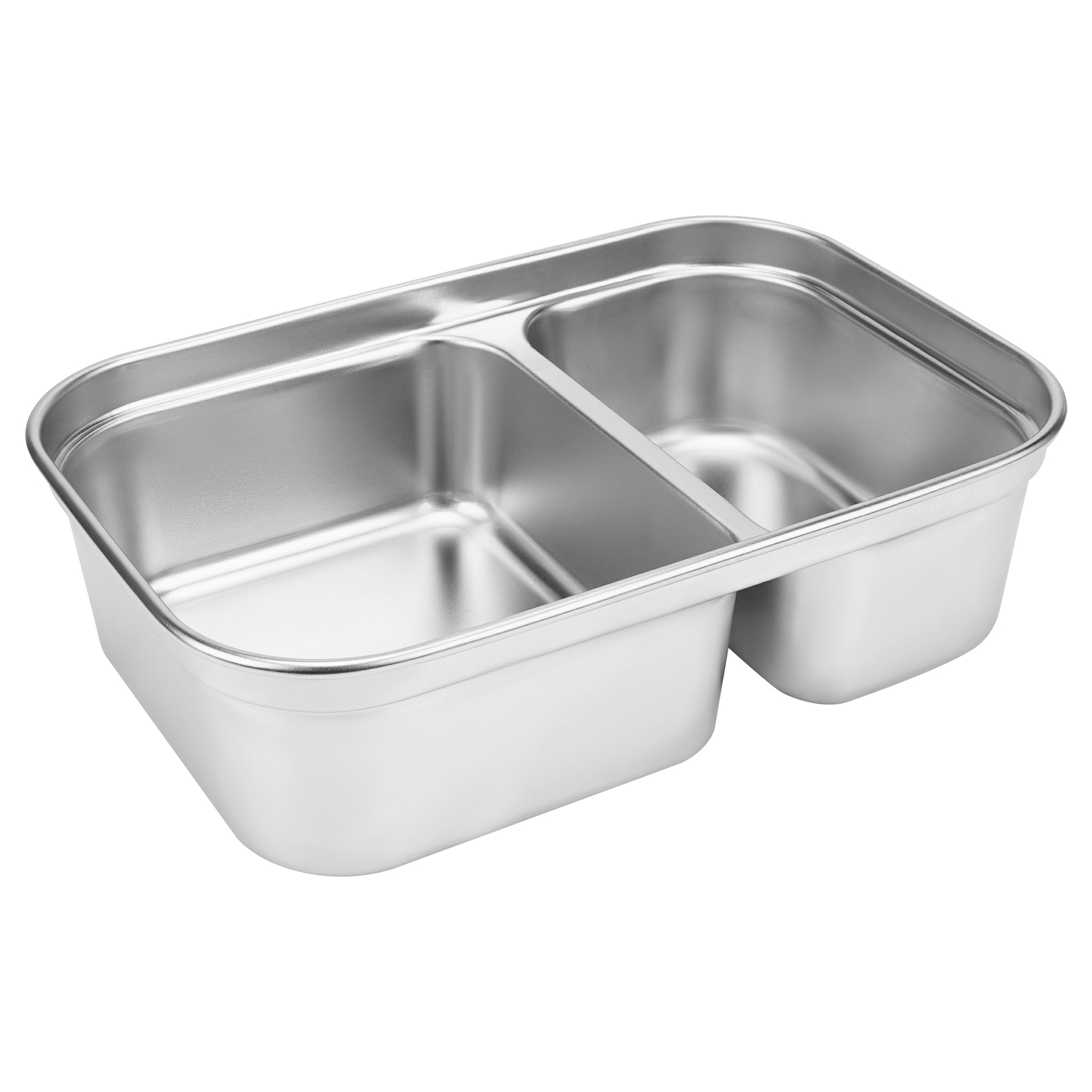 Linkidea 1.5L Stainless Steel Electric Lunch Box Replacement Inner Container / Insert, Compatible with SOHIDA, 8.7 inch Removable 2 Compartment Food Tray (Silver)