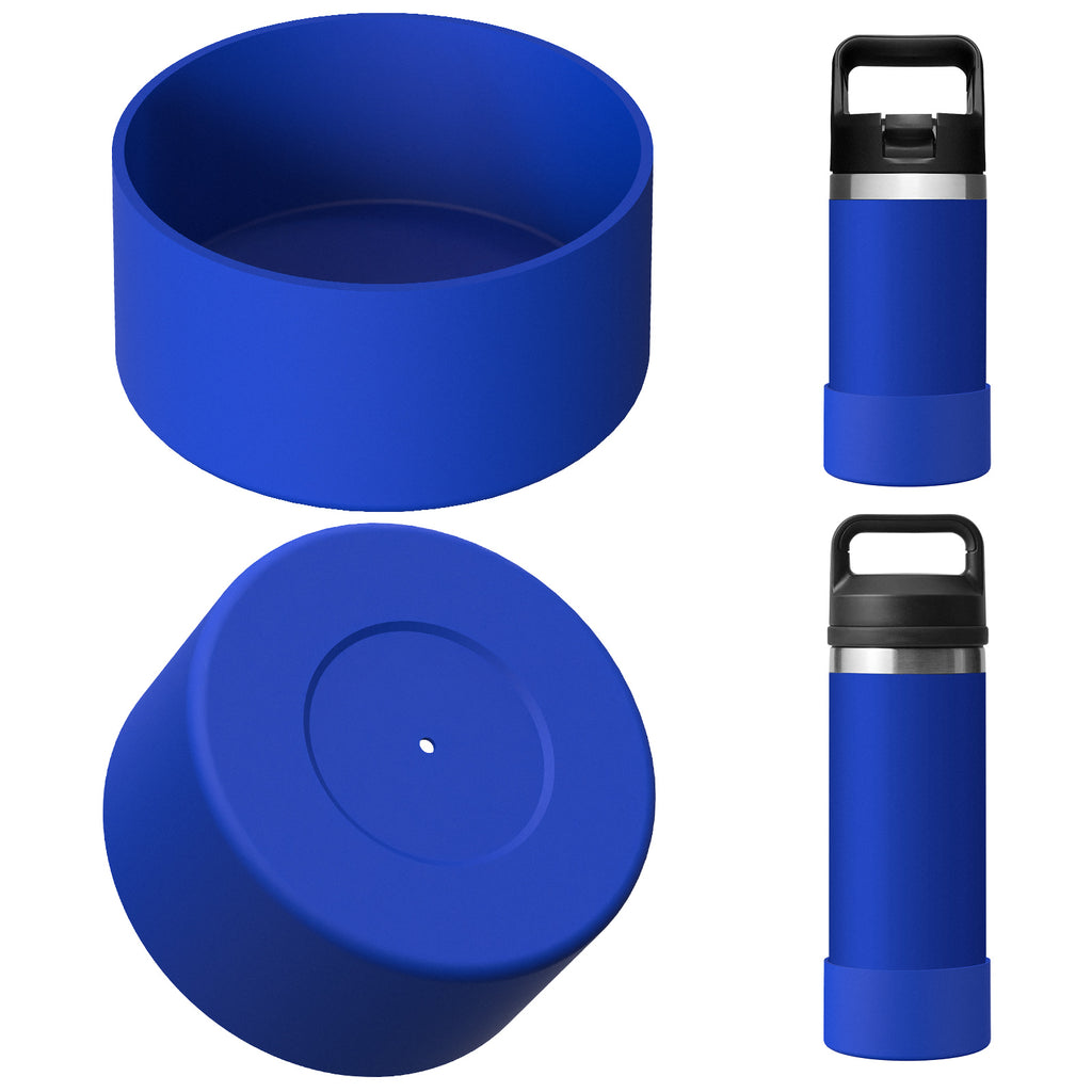 Linkidea Water Bottle Boot Compatible with YETI Rambler Jr. Kids 12oz, Rambler 12oz/18oz, Yonder 20oz/25oz, Silicone Anti-Slip Bottle Bottom Sleeve Bumper Protector (Navy Blue / 2 Pack)