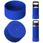 Linkidea Water Bottle Boot Compatible with YETI Rambler Jr. Kids 12oz, Rambler 12oz/18oz, Yonder 20oz/25oz, Silicone Anti-Slip Bottle Bottom Sleeve Bumper Protector (Navy Blue / 2 Pack)