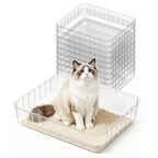 10 Pack Disposable Cat Litter Box, Waterproof Leakproof Plastic Litter Pan, Weekly Replaceable No-Clean Portable Kitty Toilet Tray