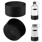 Linkidea 2 Pack Water Bottle Boot Compatible with Nalgene Sustain Wide Mouth 32oz/48oz, Narrow Mouth 32oz, Silicone Anti-Slip Bottle Bottom Bumper Protector (Black)