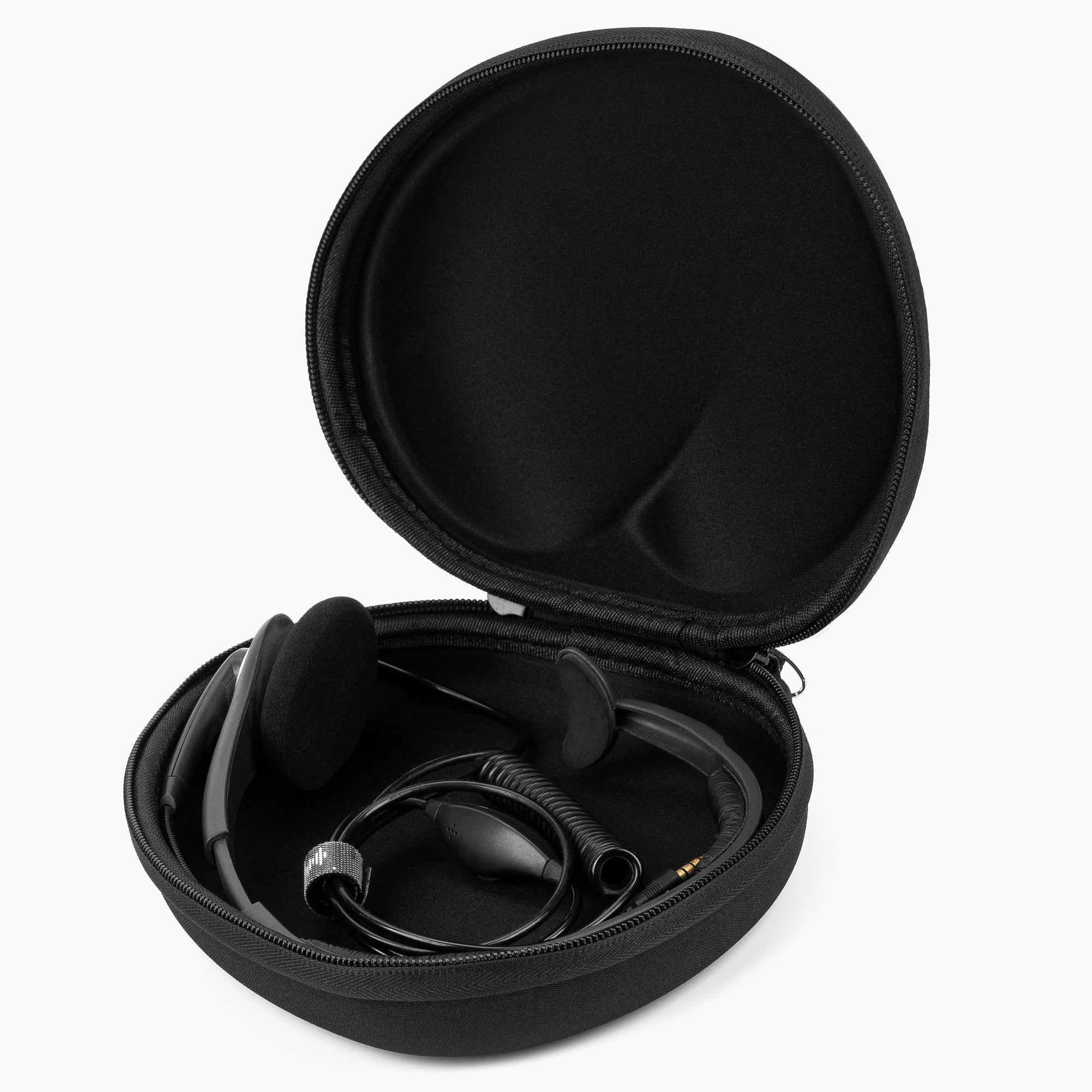 Linkidea Headphones Carrying Case Compatible with Logitech Stereo, Plantronics Blackwire 3220, Jabra Engage 75 and More, Replacement Protective Hard Shell Travel Bag (Black)