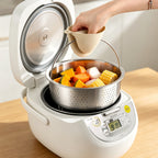Linkidea 304 Stainless Steel Steamer Basket with Handle and Legs, Compatible with Tiger JBV-A10U, JBV-10CU, JBV-S10U, JBV-G10U, JBX-B10R 5.5-Cup Rice Cookers