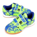 Linkidea Kids Laceless Indoor Soccer Shoes, Rubber Outsole Anti-Slip Sneaker, Futsal Training Cleats for Boys and Girls (Green)