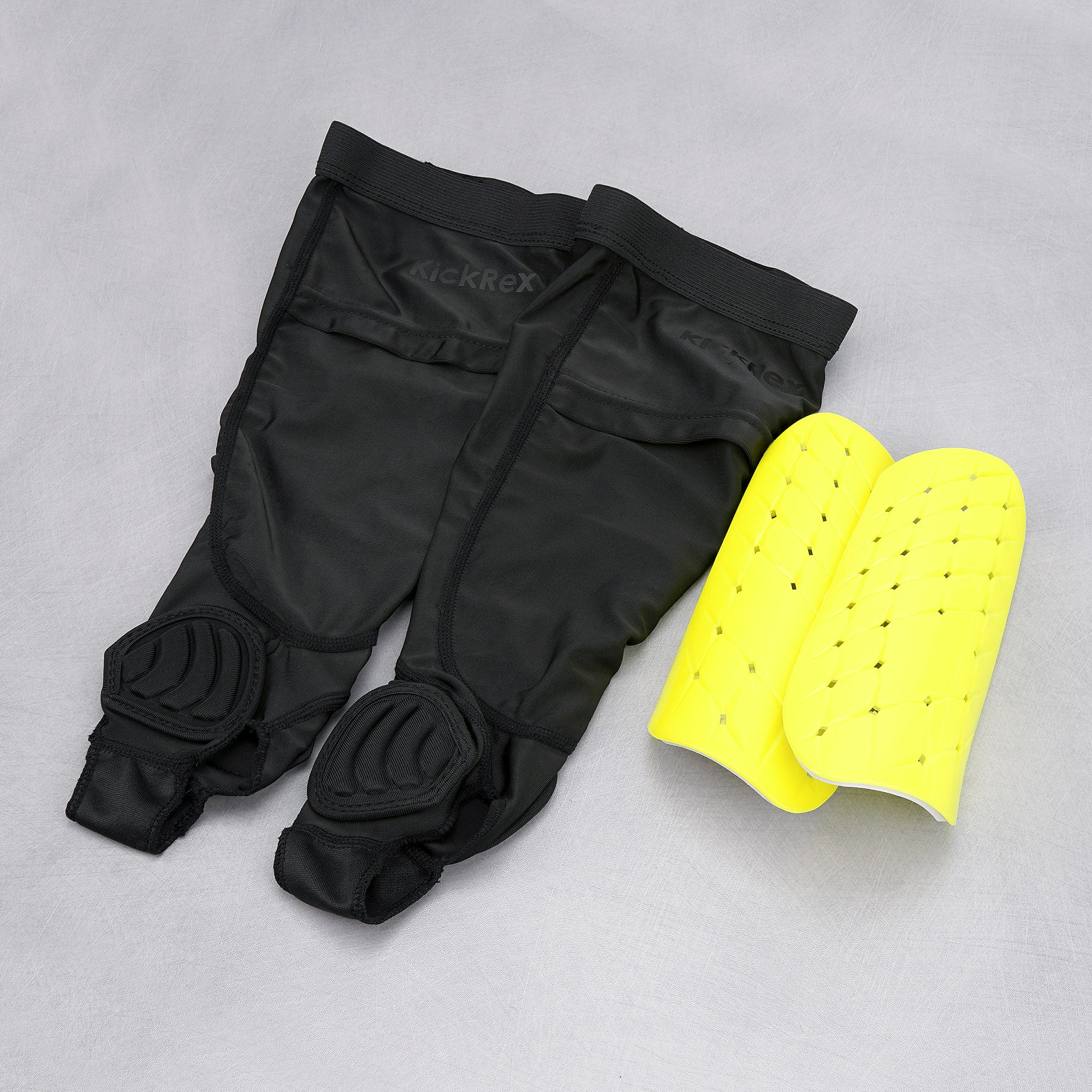 Linkidea Kids Soccer Shin Guard Socks with Ankle Protector, Youth Football Shin Pad Sleeve with Ankle Guard Pad (Black / Size XL)