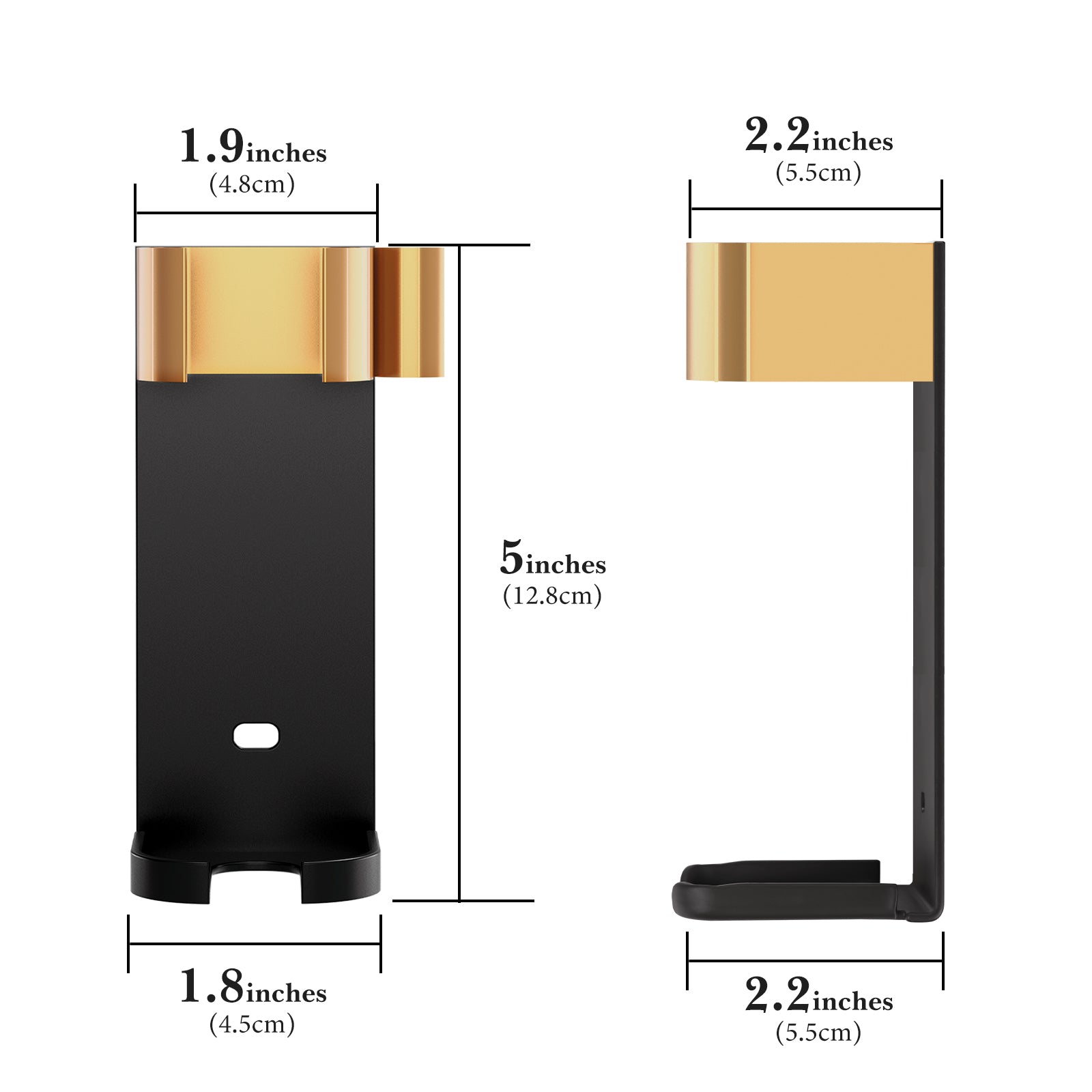 2 Pack Extra Large Curling Iron Holder Wall Mount for Devices Diameter Under 1.77" (4.5CM), Hair Styling Tool Storage Organizer, Hairdressing Hanging Rack Stand for Flat Irons, Curling Wands