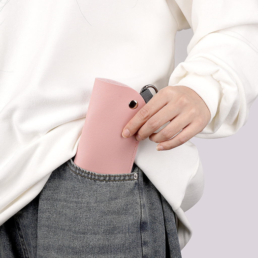 Extra Large Sunglasses Pouch Case with Hook Ring, Vegan Leather Oversized Sun Glasses Organizer Soft Bag Compatible with Gucci GG0981S GG0908S GG1223S GG1370S Versace VE2255 (XXL, Pink)