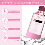 Linkidea 2 Pack Water Bottle Boot Compatible with Nalgene Sustain Wide Mouth 32oz/48oz, Narrow Mouth 32oz, Silicone Anti-Slip Bottle Bottom Bumper Protector (Light Pink)