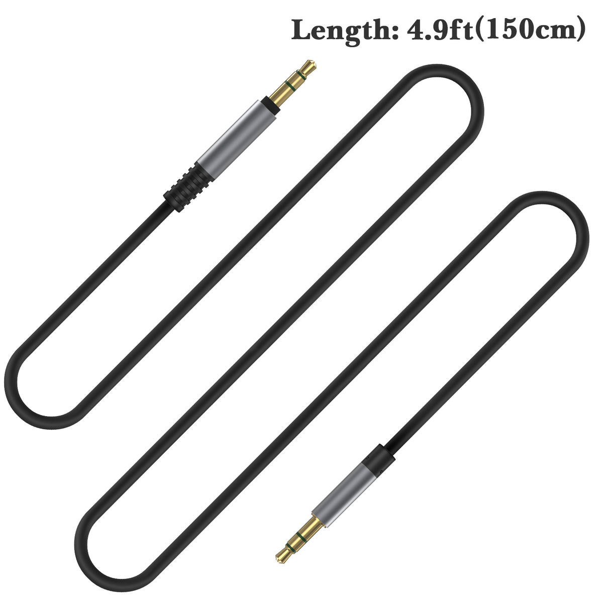 Linkidea Audio Cable for Sony WH-1000XM6/1000XM5, Sennheiser HDB 630, Skullcandy Crusher ANC 2, Soundcore Space One Headphones, 3.5mm Replacement Aux Cord (4.9 ft / 1.5 m)