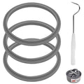 Linkidea 6 Pcs Blender Replacement Parts, Silicone Gasket Exact Fit Lid with Changing Tool, Compatible with NutriBullet Blenders 600W/900W (Grey)