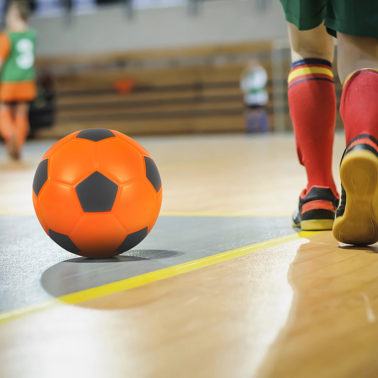 Size 4 Foam Soccer Ball, Super Soft Indoor Sponge Soccer Ball Perfect for Kids Home Soccer Practice or Beginner Play (Orange)