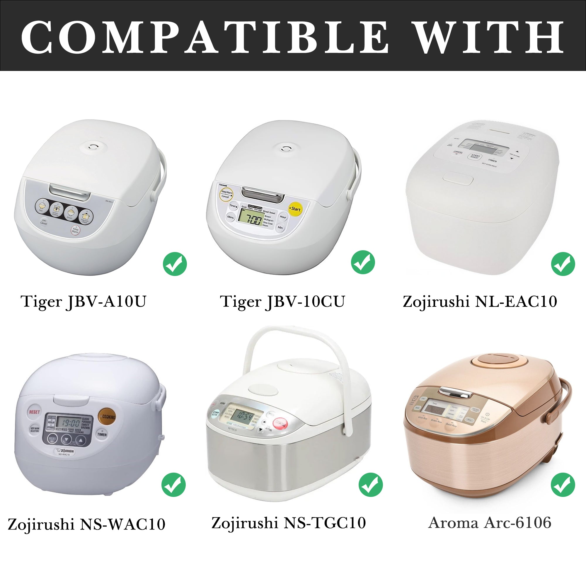 Linkidea Rice Cooker Stainless Steel Inner Pot Compatible with Zojirushi NS-WAC10, NS-TGC10, AROMA ARC-6106, Dishwasher Safe, No Coating Replacement Bowl