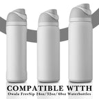 Linkidea 6 Pack Water Bottle Gasket Replacement Compatible with Owala FreeSip 24oz/32oz/40oz waterbottles, Silicone O Ring Leak Proof Rubber Seal with Tweezer for Bottle Lid, Clear & Gray