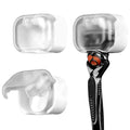 Linkidea 2 Pack Wall Mounted Razor Holder, Waterproof Shaving Stand Accessories, Compatible with Gillette Fusion 5, GilletteLabs Special NFL Series, Dorco Pace 6 Pro, Harry's 5 Blade (White)
