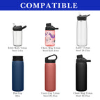 Linkidea 2 Pack Water Bottle Boot Compatible with CamelBak Eddy+20oz/25oz, Chute Mag 20oz/25oz, Carry Cap, Silicone Anti-Slip Bottle Bottom Bumper Protector (Navy Blue)