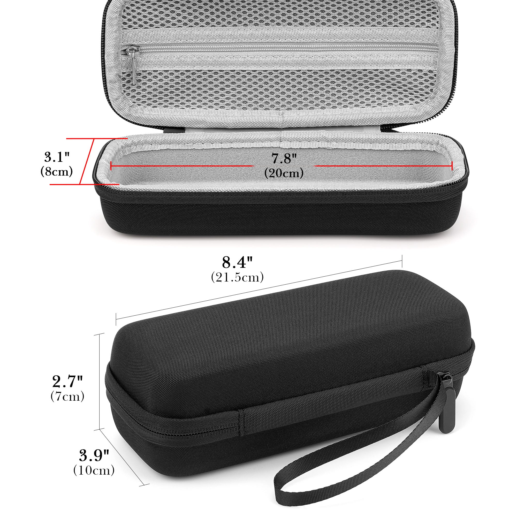 Linkidea Multi-Groomer Travel Case Compatible with Panasonic Bodygroom ER-GB42-K, ER-GC63-H, ER-SB40-K, Beard Trimmer Accessories Organizer, Portable Storage Bag (Black)