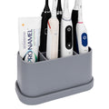 Linkidea Electric Toothbrush Holder, Silicone Tooth Brush Stand, Countertop 5 Slots Powered Brush Holder Organizer Compatible with DB4010, Pro 100 CrossAction, Spinbrush Pro (Grey)