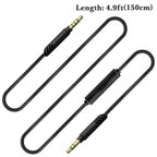Linkidea Audio Cable with Mic for Sony WH-1000XM6/1000XM5/1000XM4, XB910N/XB900N, 3.5mm to 3.5mm Replacement Aux Cord with Inline Microphone and Volume Control (5 ft / 1.5 m)
