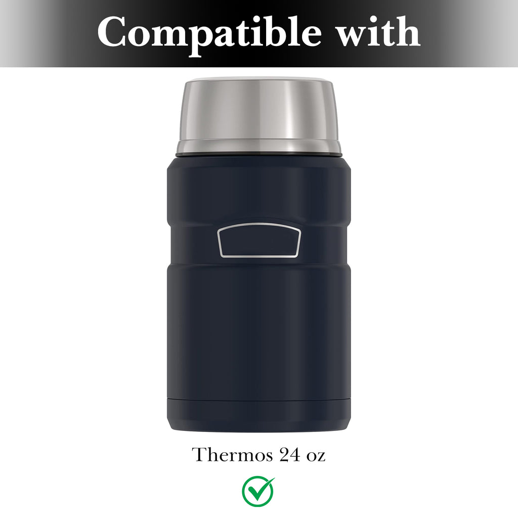 Linkidea Insulated Food Jar Carry Bag, Neoprene Small Lunch Bags for Women, 2 Ways Insulated Lunch Bags for Jar with Shoulder Strap, Compatible with Thermos 24 oz Food Jar (Black)