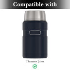 Linkidea Insulated Food Jar Carry Bag, Neoprene Small Lunch Bags for Women, 2 Ways Insulated Lunch Bags for Jar with Shoulder Strap, Compatible with Thermos 24 oz Food Jar (Black)