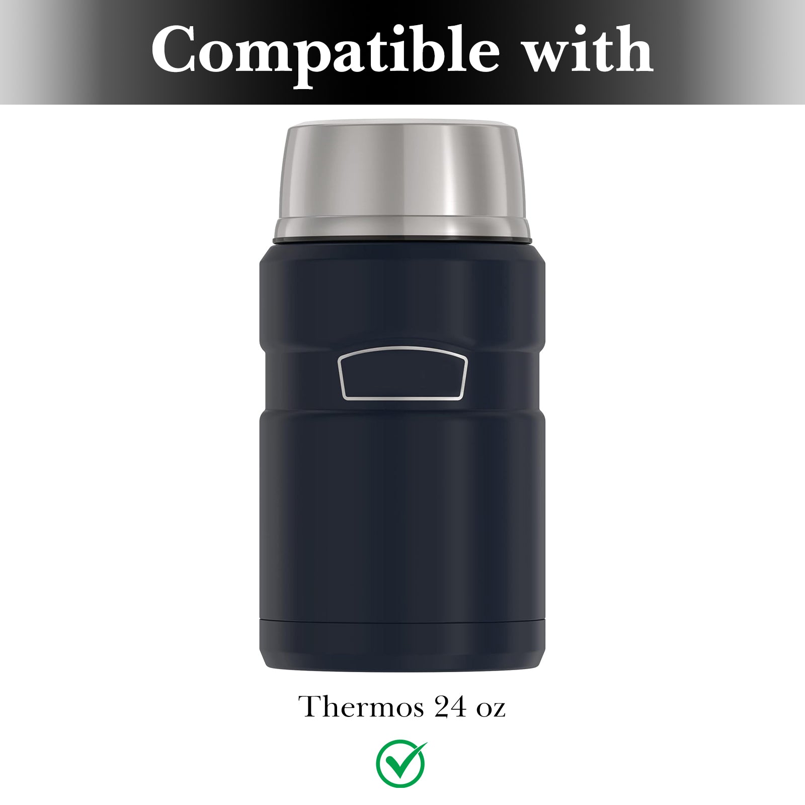 Linkidea Insulated Food Jar Carry Bag, Neoprene Small Lunch Bags for Women, 2 Ways Insulated Lunch Bags for Jar with Shoulder Strap, Compatible with Thermos 24 oz Food Jar (Black)