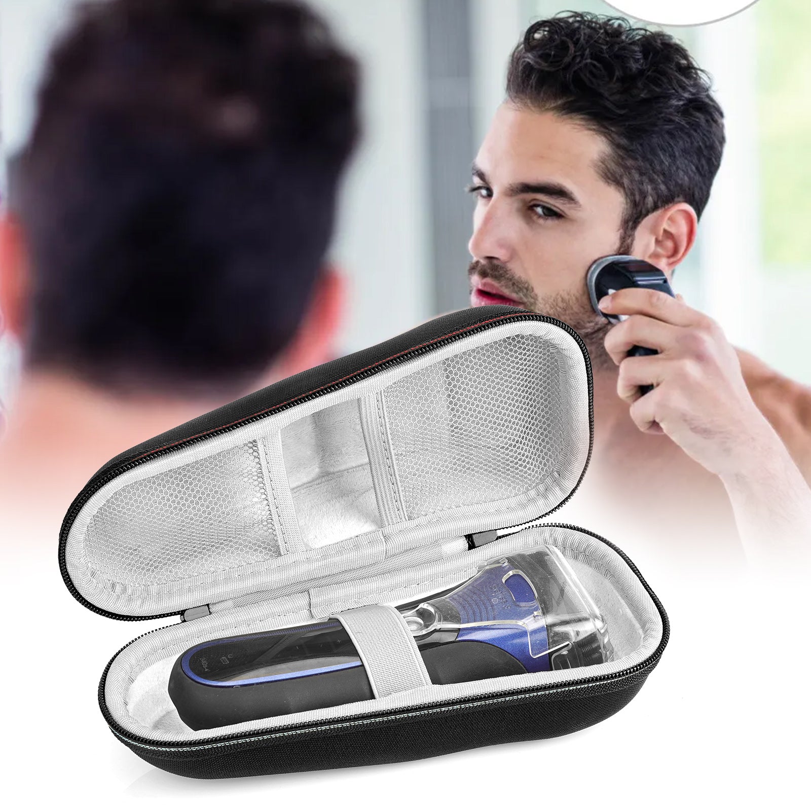 Linkidea Electric Shaver Travel Case, Hard Shell Protective Storage Box Compatible with Philips Norelco 7000 Series, Razor Carrying Case for Men (Black)