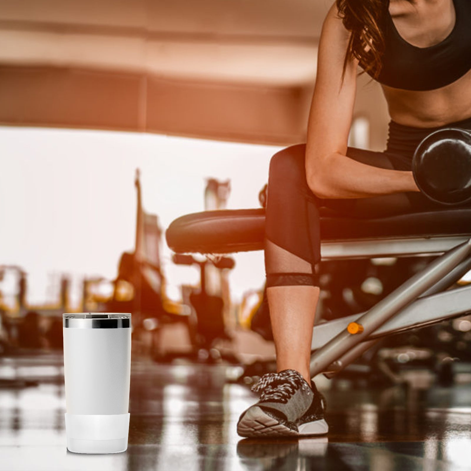 Linkidea Water Bottle Boot Compatible with YETI Rambler Travel Mug 20oz/30oz, Tumbler 20oz/30oz, Silicone Anti-Slip Water Bottle Bottom Sleeve Cover Protector (Clear White / 2 Pack)