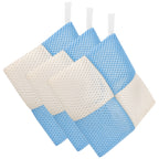 Linkidea 3 Pack Soap Saver Pouch with Zipper, Exfoliating Body Sponge Scrubber with Hand Loop, Mesh Foam Lather Pocket for Shower Bath, Rectangle
