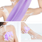 Linkidea 8 Pack Stretchable Pull Strap Exfoliating Towel Bulk Pack, Wholesale Multi-Pack Exfoliating Back Scrubber with Handles, Scrub Bath Washcloths, Deep Cleans Skin for Body Shower