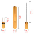 Linkidea Aluminum Alloy Cigar Draw Enhancer Tool, 2-in-1 Cigar Punch Cutter Draw Cigar Tool with Twin Needle, Sharp Punch Cigar Cutters for Gift (Gold)