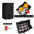 Linkidea Carrying Bag for Electric Heated Lunch Box, Compatible with Crock Pot 28oz, DUPASU 60.8oz, LUNCHEAZE 0.9L, Cordless 1.2L, 1.6L, Aotto 32oz Electric Heated Lunch Box (Black)