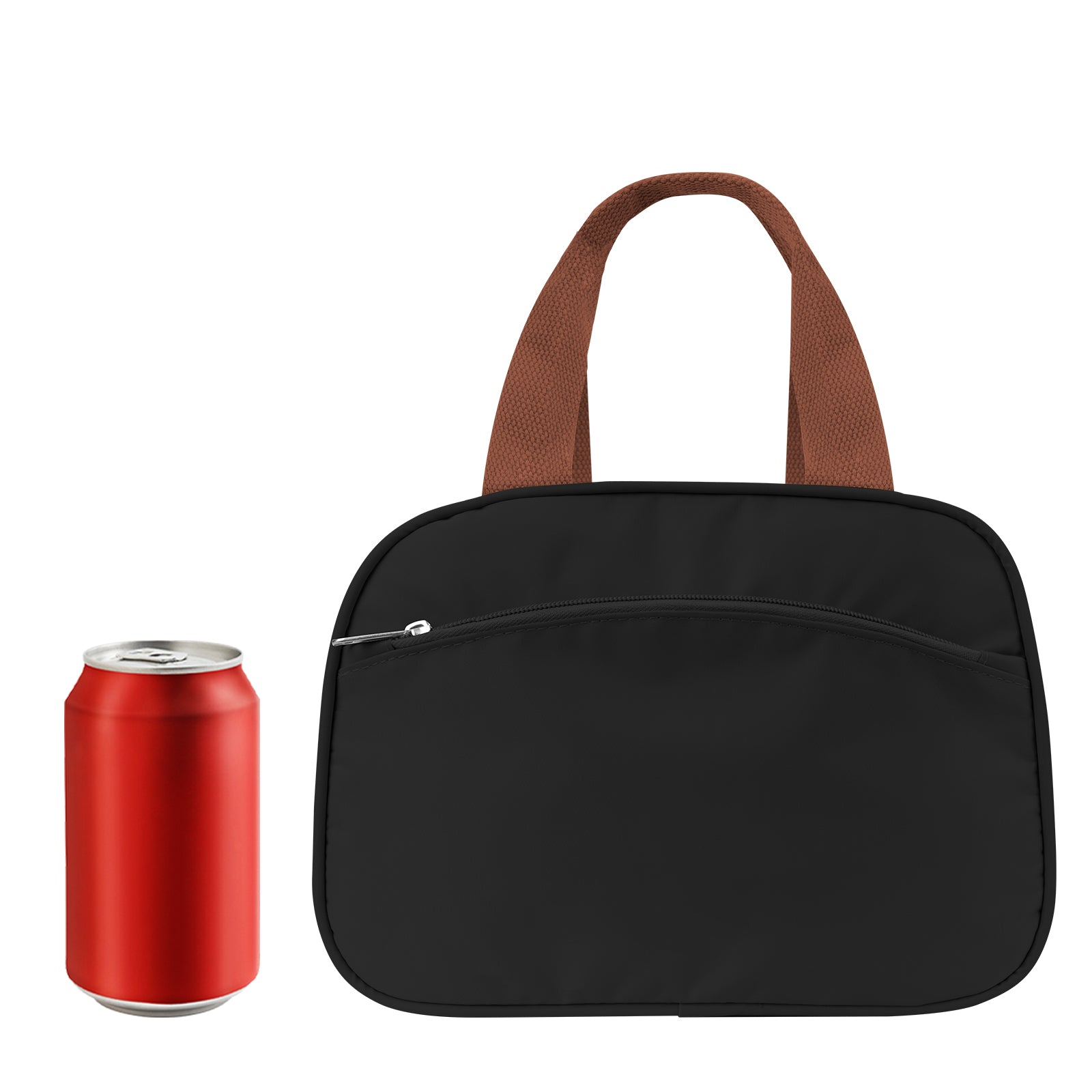 Linkidea Lunch Bag for Adult, Oxford Insulated Lunch Bag with Hand Strap, Large Capacity Lunch Tote Bag with Zipper Fits Daily Use, Compatible with Bentgo Classic, Amathley, Caperci (Black)
