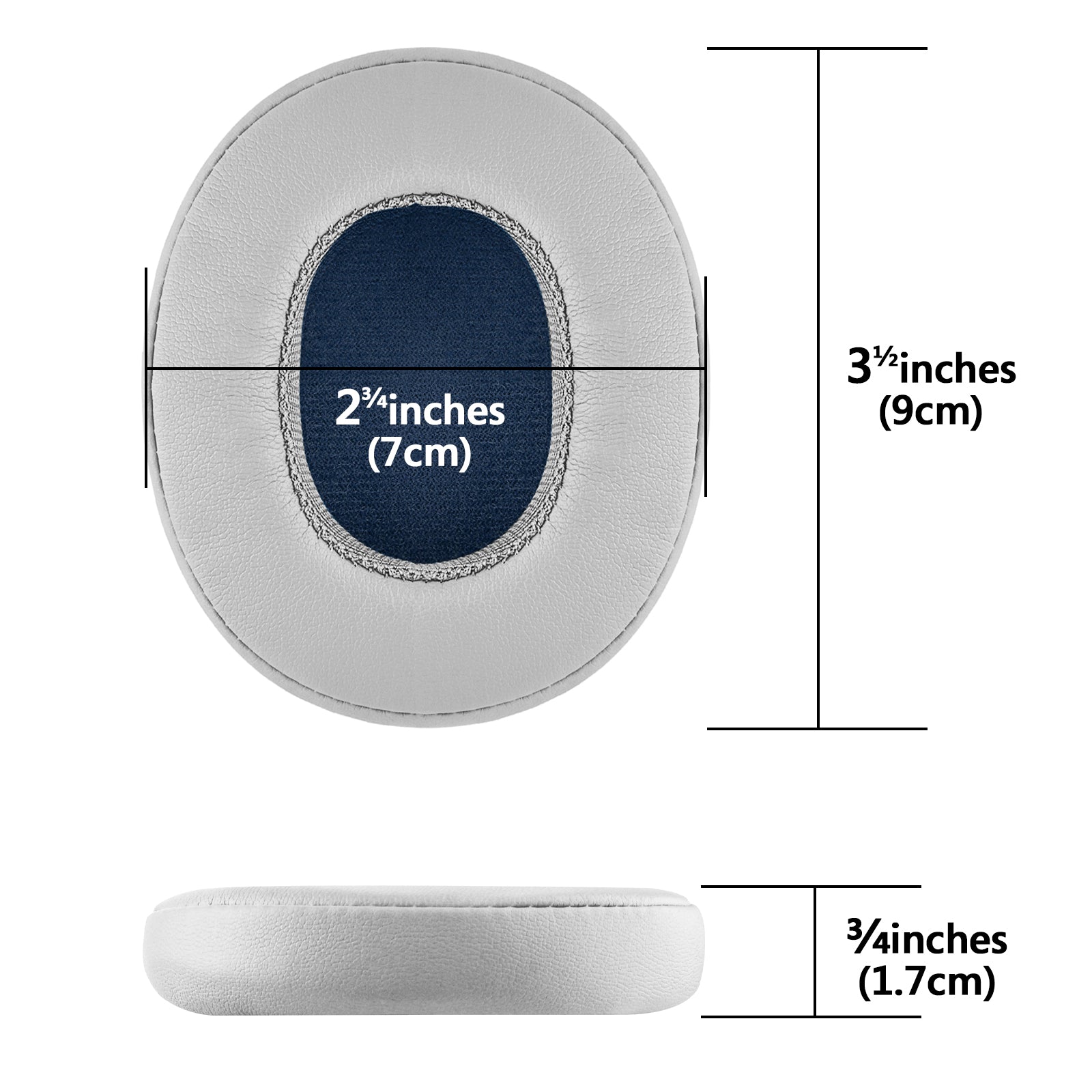 Linkidea Replacement Ear Pads for Skullcandy Crusher Wireless Crusher Evo Crusher ANC Hesh 3 Venue ANC Headphones Ear Cushions, Ear Covers, Headset Earpads ( Protein Leather / White )