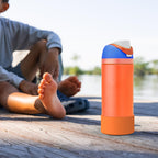 Linkidea 2 Pack Water Bottle Boot Compatible with Owala FreeSip 16oz, FreeSip Tritan 25oz, Silicone Anti-Slip Bottle Bottom Bumper Protector (Orange)