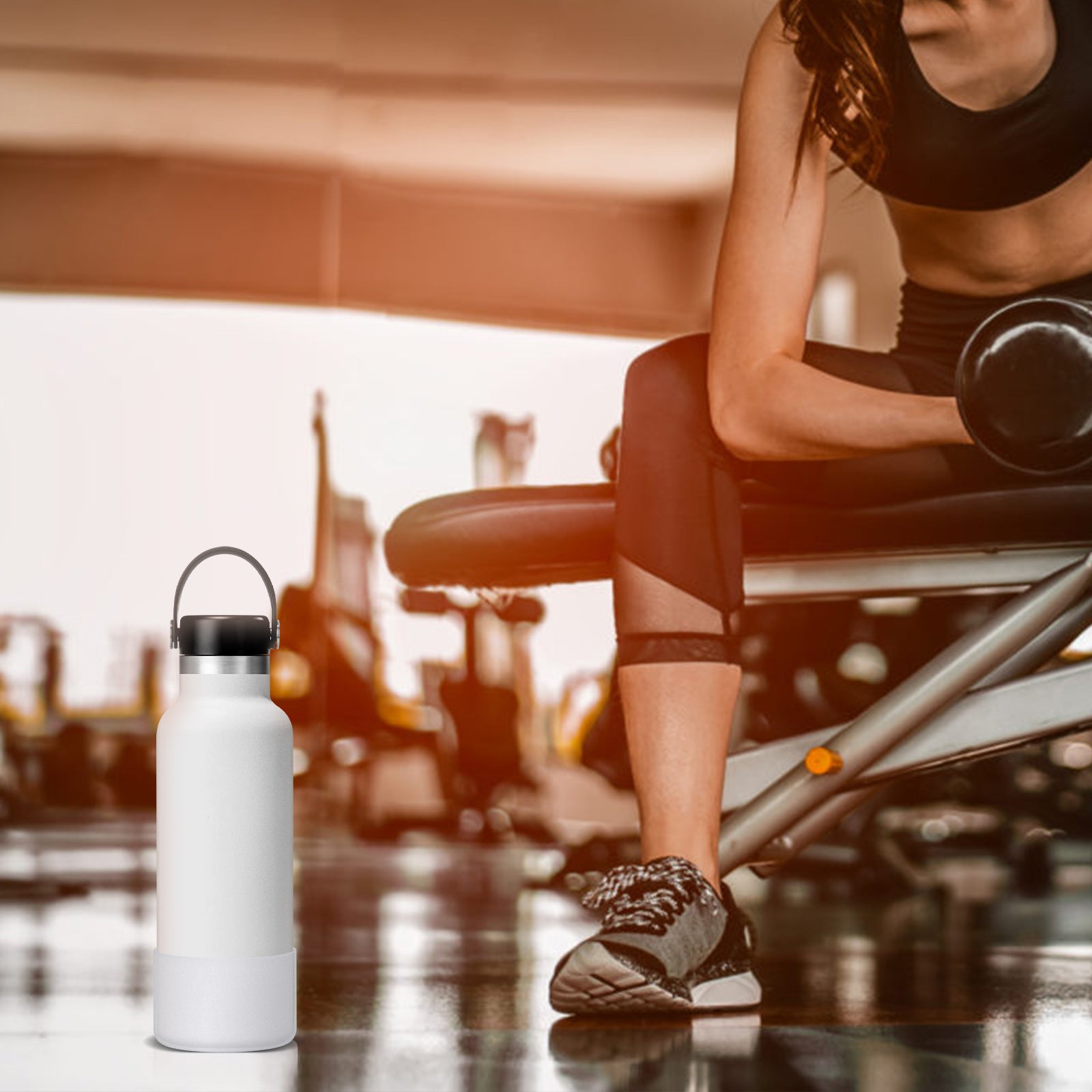 Linkidea 2 Pack Water Bottle Boot Compatible with Hydro Flask Wide Mouth 12oz/14oz/16oz/18oz/20oz, Silicone Bottle Bottom Sleeve Bumper Protector (Clear)
