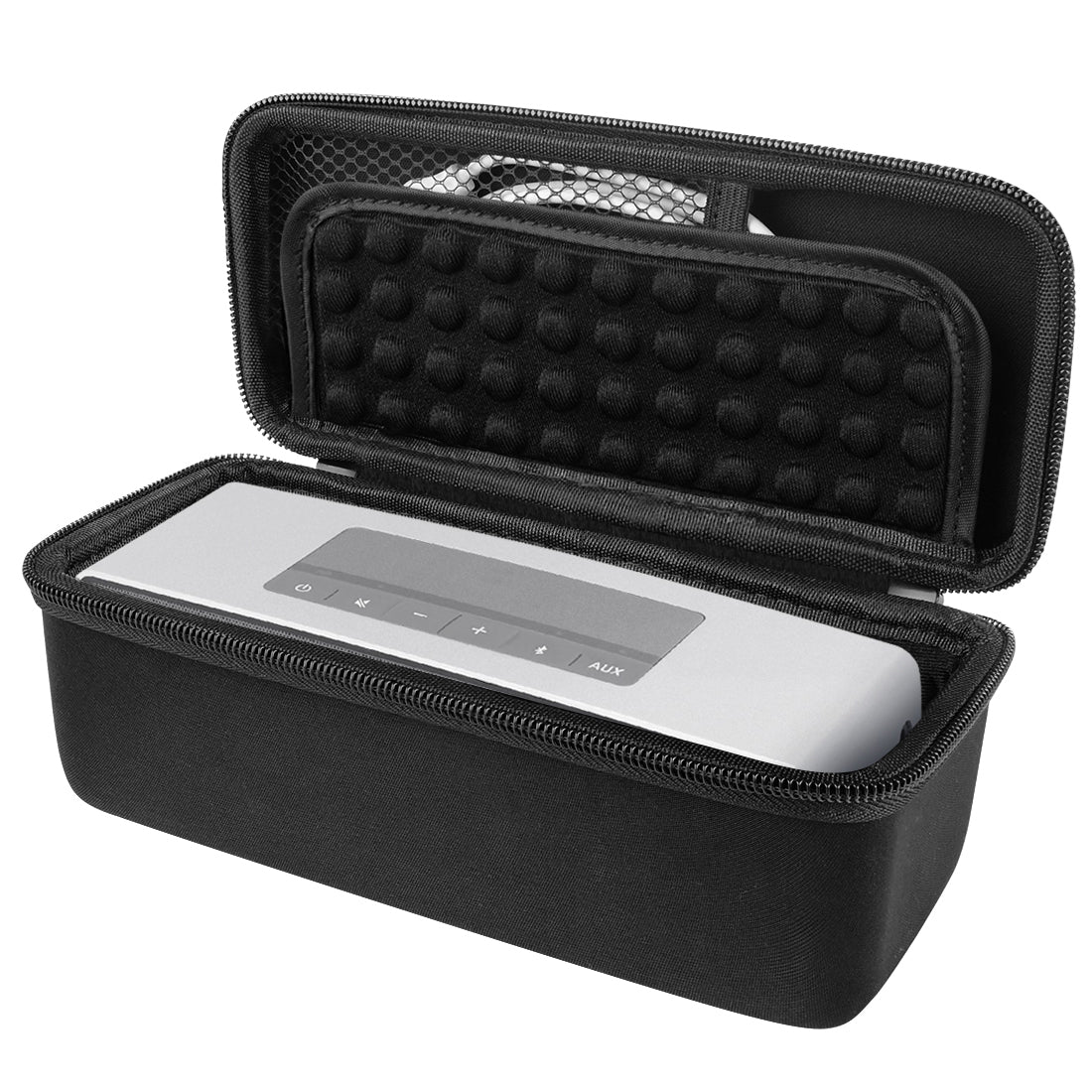 Linkidea Speaker Carrying Case Compatible with Bose SoundLink Mini 1 & 2 (I and II Gen) Case, Protective Hard Shell Travel Bag with Cable Charger Storage (Black)