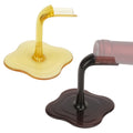 Linkidea 2 Pack Plastic Countertop Wine Rack, Tabletop Wine Bottle Holder Stand for Bar, Kitchen, Dining Room, Home, or Office, Modern Decorative Wine Storage Organizer (Yellow/Black)