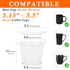 Linkidea Ceramic Tea Infuser with Lid, Tea Strainer Filter for Loose Leaf Tea, Compatible with Most Cup Mouth Diameter 3.15" - 3.5" Round Coffee Mugs, Dishwasher Safe