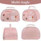 Linkidea Lunch Tote Bag, Large Capacity Lunch Tote Bag with Hand Strap, Reusable Lunch Box Bag for Outdoor, Compatible with B.Box, Sunhanny, Pedeco, QQKO, Xgxn Lunch Box (Pink)