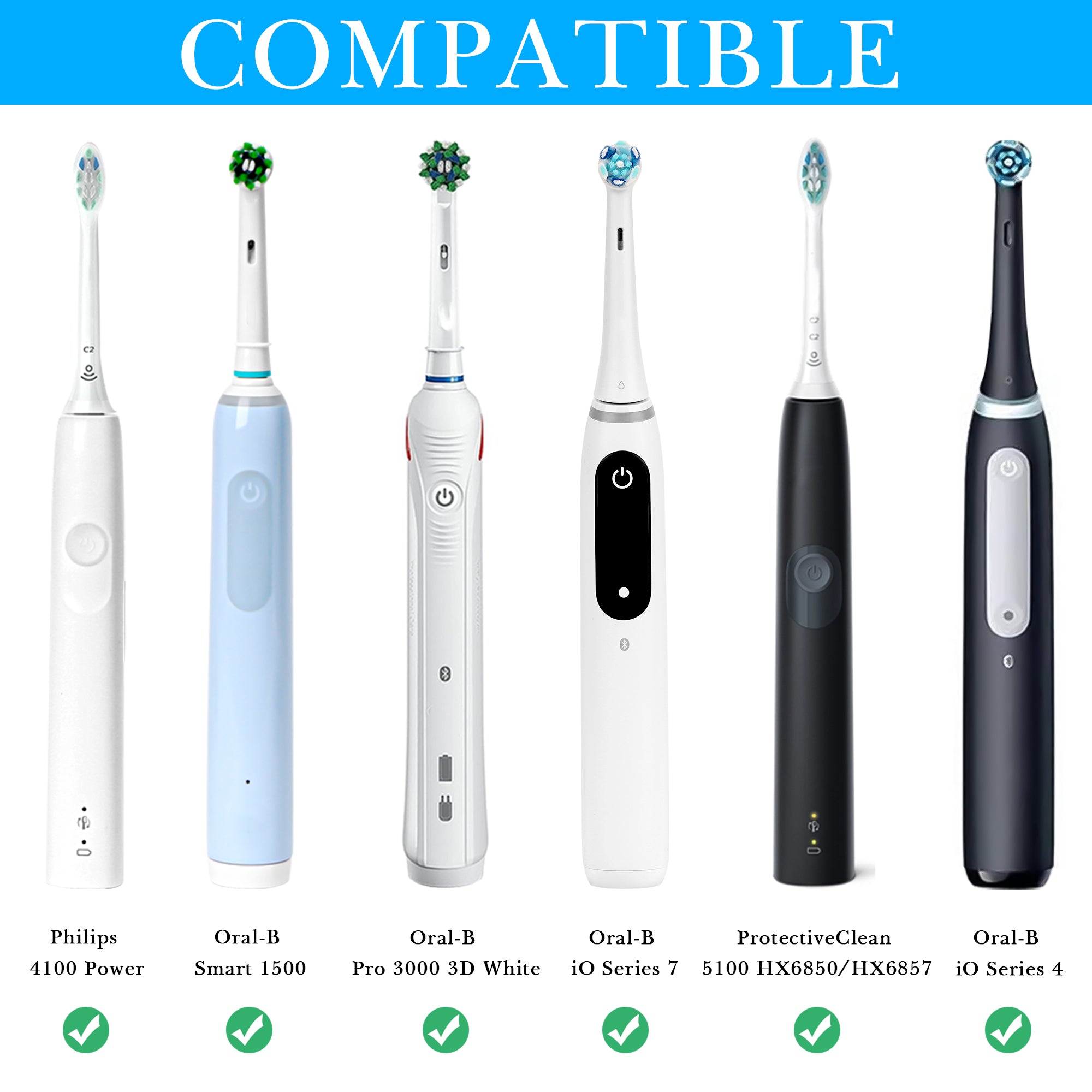 Linkidea Electric Tooth Brush Holder for Bathroom, Plastic Organizer for Toothpaste, 3 Slots Countertop Stand Compatible with Oral-B iO Series, Philips Sonicare ProtectiveClean (White Frame)