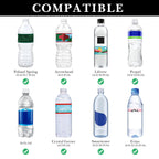Linkidea Plastic Bottled Water Sleeve with Carry Strap Compatible with 16.9/20 Fl Oz Lifewtr, Smartwater, Portable Disposable Water Bottle Cover Holder for Outdoor, Black