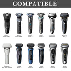 Linkidea Wall Mount Electric Shaver Holder, Self-adhesive Suction Cup Shaving Stand, Compatible with Philips Shaver 2400, 3000, Series 7, Braun Series 3, 5, 7, 9 (Silver)