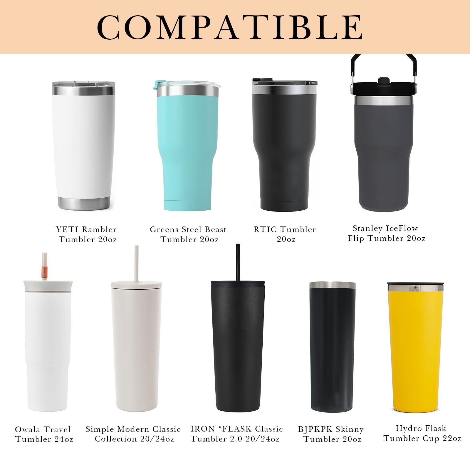 Linkidea Tumbler Carrier with Strap Compatible with YETI Rambler Tumbler 20oz, IRON °FLASK Classic Tumbler 2.0 20/24oz, Coffee Mug Sling Bag Holder, Shoulder Strap with Pocket, Cherry