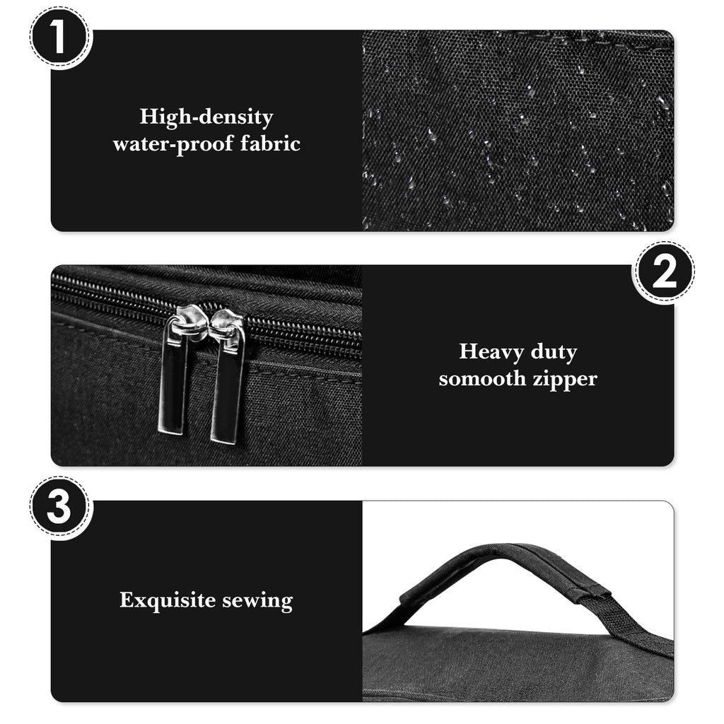 Linkidea Hand Blender Storage Bag, 2 Layer Immersion Blender Handheld Organizer, Portable Protective Cover with Hand Strap, Compatible with Basics 500, MQ505, KHBV53 Model Hand Blender