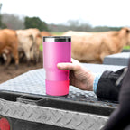 Linkidea Water Bottle Boot Compatible with YETI Rambler Travel Mug 20oz/30oz, Tumbler 20oz/30oz, Silicone Anti-Slip Water Bottle Bottom Sleeve Cover Protector (Pink / 2 Pack)