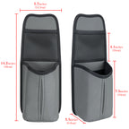 Linkidea Car Seat Side Water Bottle Organizer Compatible with YETI Rambler Bottle 26oz/36oz, Owala FreeSip 32oz/40oz, Vehicle Seat Side Storage Hanging Bag Holder for Large Bottles, Grey